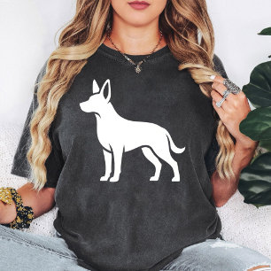 Witte Duitse Herdershond Silhouet T-shirt