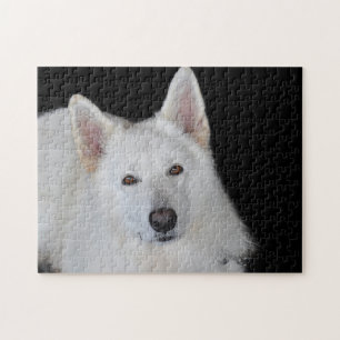 Witte Duitse Shepherd Jigsaws. Legpuzzel
