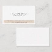 Witte, dunne, professionele, moderne elegant visitekaartje (Voorkant / Achterkant)