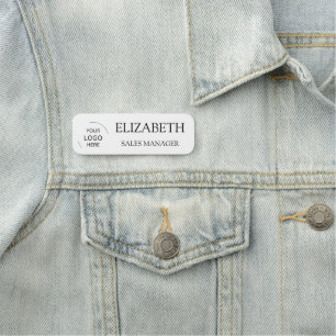 Witte duurzame naamlabels voor kleding naamplaatje