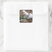 Witte eekhoorn Brevard Vierkante Sticker (Tas)