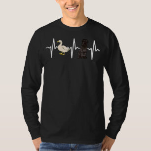 Witte Eend Bouvier des Flandres Hartslag Hond T-shirt
