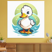 witte eend canvas afdruk (Insitu (Woonkamer))