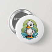 witte-eend ronde button 5,7 cm (Voorkant /achterkant)