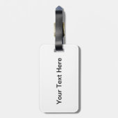 Witte eenden en een zwembad bagagelabel (Achterkant verticaal)