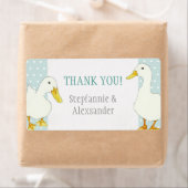 Witte eenden stippen bruiloft dank u Sticker (Insitu)