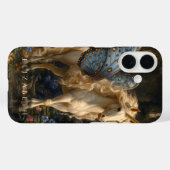 Witte Eenhoorn Blauwe Fairy Wings Fantasy Castle Case-Mate iPhone Case (Achterkant (horizontaal))