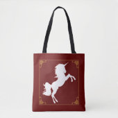 Witte Eenhoorn Canvas tas (Voorkant)