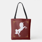 Witte Eenhoorn Canvas tas (Achterkant)