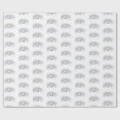 Witte Eenhoorn Liefde Paar Cadeaupapier (Vlak)