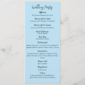 Witte EenhoornRoze Bloemen Blauw Programma (Achterkant)