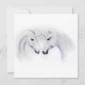 Witte Eenhoorns Liefde Paar Kaart (Achterkant)