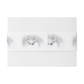 Witte Eenhoorns Liefde Paar Uitnodigingen Wikkel (Achterkant Voorbeeld)