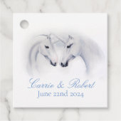 Witte Eenhoorns Lieven Koppel Bedankjes Labels (Voorkant)