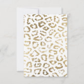 Witte eenvoudige chique faux gouden moderne dieren kaart (Achterkant)