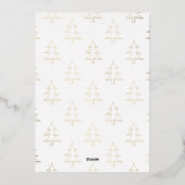 Witte Eenvoudige Foto "Merry and Bright" Tekst Folie Feestdagenkaart (Achterkant)