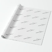 Witte Eenvoudige Moderne Vrolijke Kerstvakantie Cadeaupapier (Uitgerold)