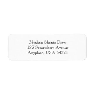 Witte eenvoudige platte labels voor retouradressen