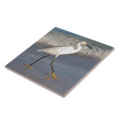 Witte Egret Tegel Tegeltje (Zijkant)