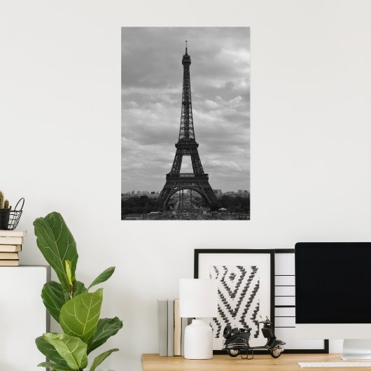 witte eiffel poster (Thuiskantoor)