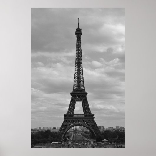 witte eiffel poster (Voorkant)