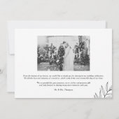 Witte Elegante Beatrice Script Trouwfoto Bedankkaart (Achterkant)