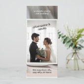 Witte elegante bruiloft kaart (Staand voorkant)