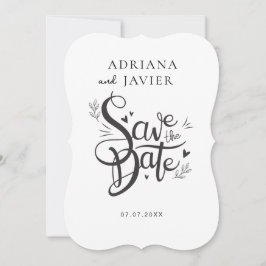 Witte elegante bruiloft uitnodigen minimalist feestdagenkaart