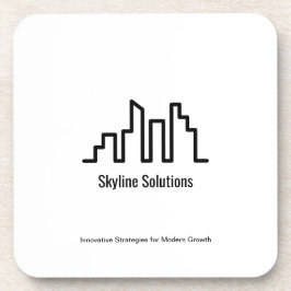 Witte Elegante Cork Back Branded Onderzetters Set