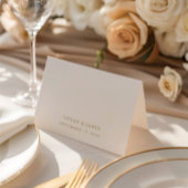 Witte Elegante Delicate Wedding Guest Place Card Kaart