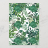 Witte Elegante Handgetekende Botanische Trouw Uitn Kaart (Achterkant)