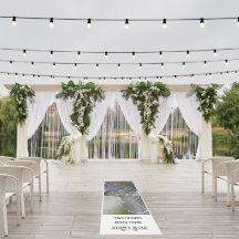 "Witte Elegantie" (Outdoor Wedding Runner) Area ta
