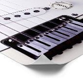 Witte elektrische gitaar 2 poster (Hoek)