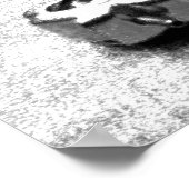 Witte elektrische gitaar poster (Hoek)