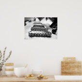 Witte elektrische gitaar poster (Keuken)