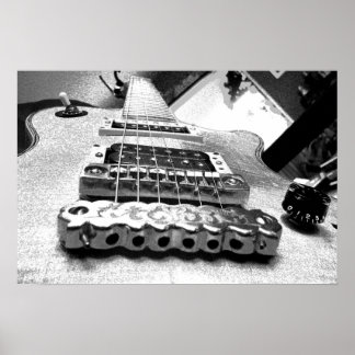 Witte elektrische gitaar poster