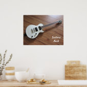 Witte elektrische gitaar poster (Keuken)