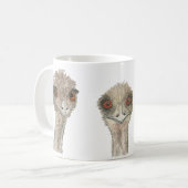 Witte EMU Vogelbeker Mok (Voorkant links)