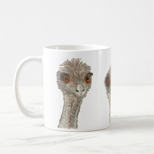 Witte EMU Vogelbeker Mok (Links)