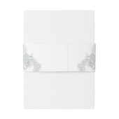 Witte en Baby Blue Rozen Uitnodigingen Wikkel (Achterkant Voorbeeld)