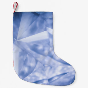 Witte en blauwe jas kleine kerstsok