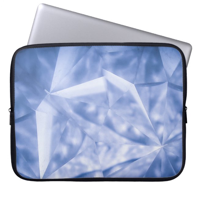 Witte en blauwe jas laptop sleeve (Voorkant)