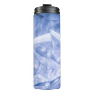 Witte en blauwe jas thermosbeker