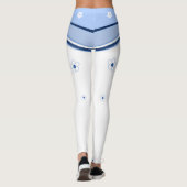 Witte en blauwe Leggings (Achterkant)