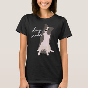 Witte en blauwe Merle Border Collie Dog Mam Dog Ma T-shirt