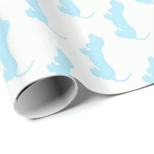 Witte en blauwe, mooie Baby Cadeaupapier