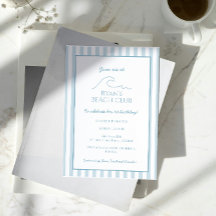 Witte en Blauwe Streep Beach Club Cabana Verjaarda