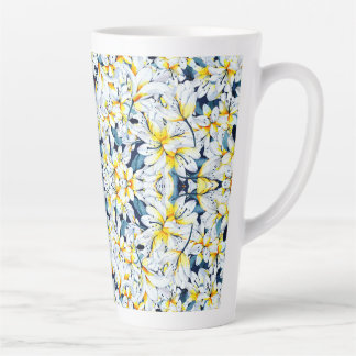 WITTE EN BLAUWE WATERVERF LIGT LATTE MOK
