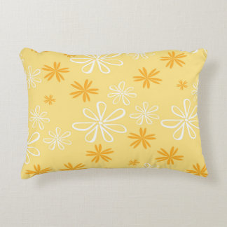 witte en bruine bloempatroon kussensloop accent kussen