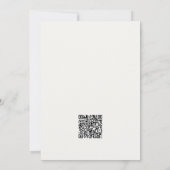 Witte en bruine eenvoudige bruiloft kaart (Achterkant)